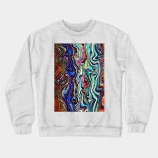 Neon Line Pattern Crewneck Sweatshirt